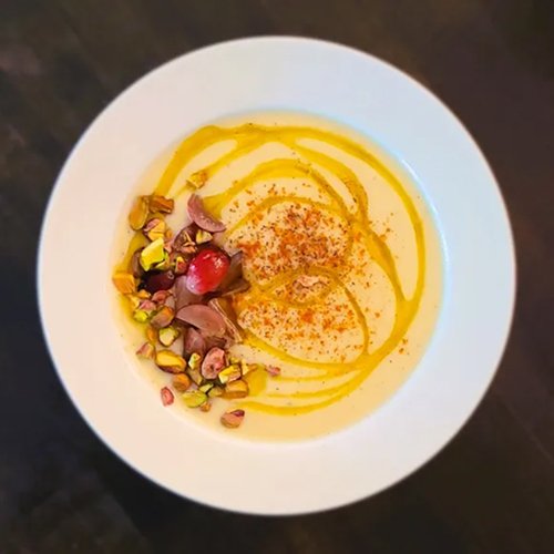 Roasted Garlic & Almond Soup